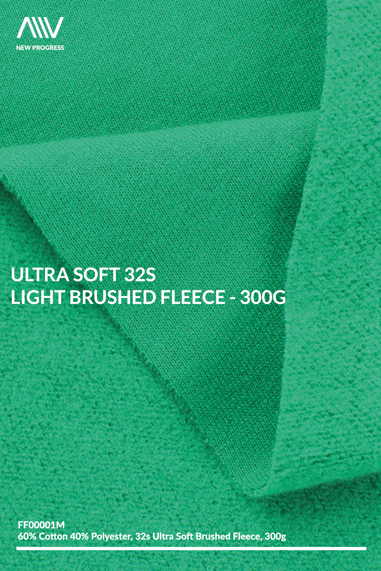 FF00001M - ULTRA SOFT 32S LIGHT BRUSHED FLEECE - 300G