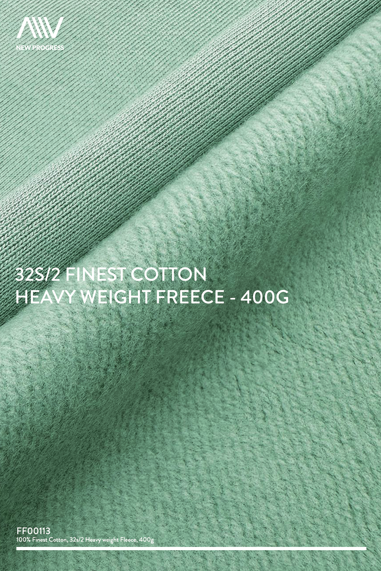 FF00113 - 32S/2 FINEST COTTON HEAVY WEIGHT FLEECE - 400G