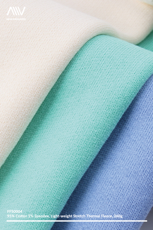 FFS0004 - ULTRA SOFT LIGHTWEIGHT COTTON STRETCH THERMAL FLEECE - 260G
