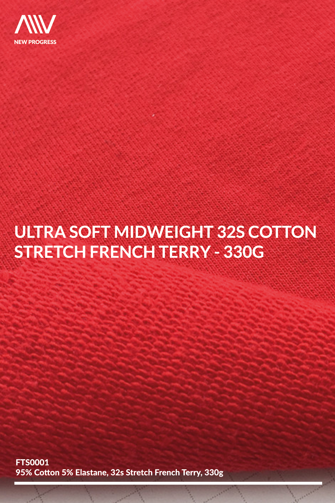 FTS0001 - ULTRA SOFT MIDWEIGHT 32S COTTON STRETCH FRENCH TERRY - 330G