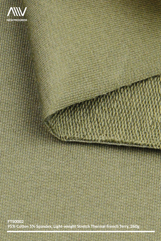 FTS0002 - ULTRA SOFT LIGHTWEIGHT COTTON STRETCH FRENCH TERRY - 260G