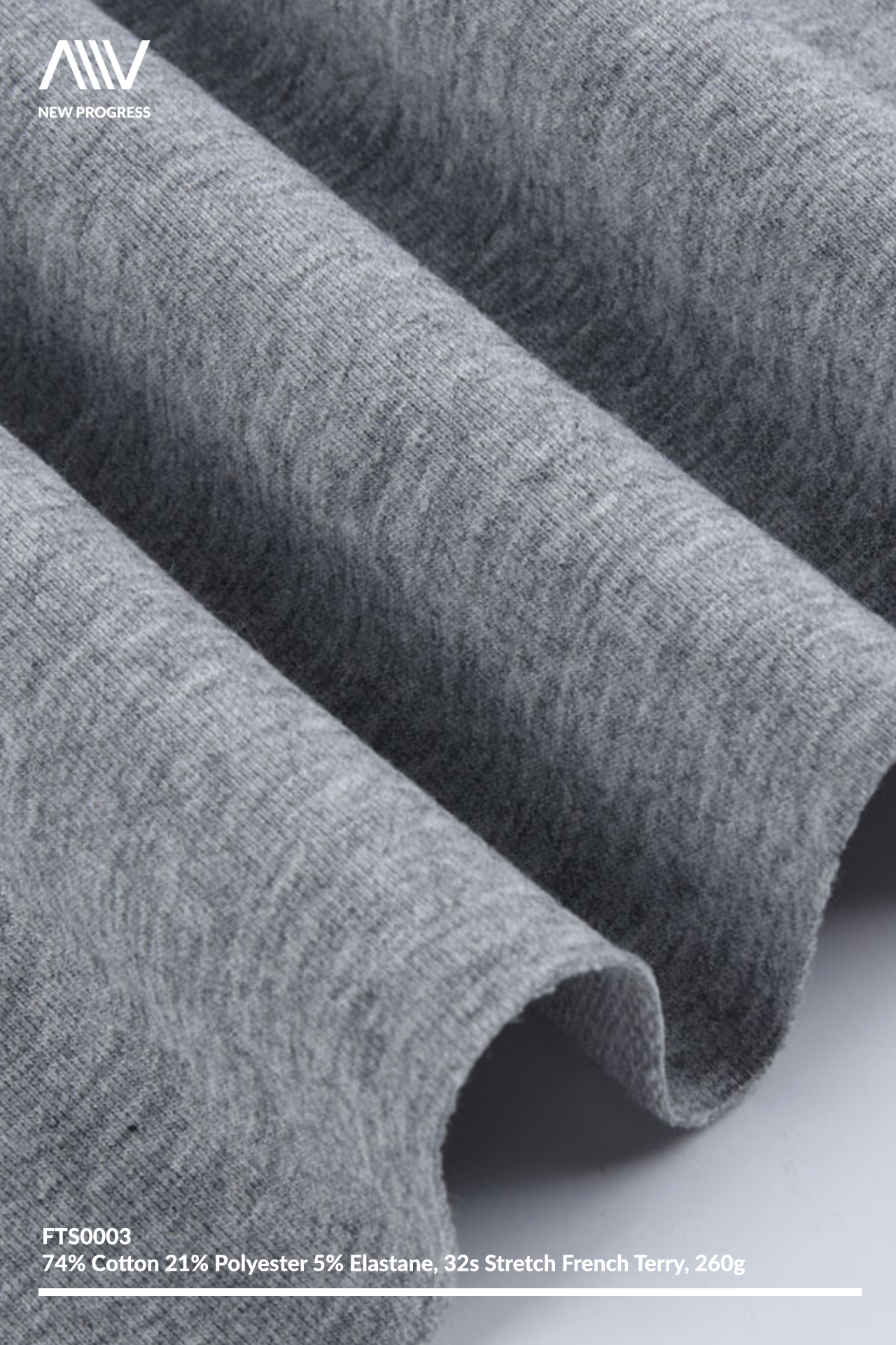 FTS0003 - ULTRA SOFT LIGHTWEIGHT 32S COTTON CVC STRETCH FRENCH TERRY 260G