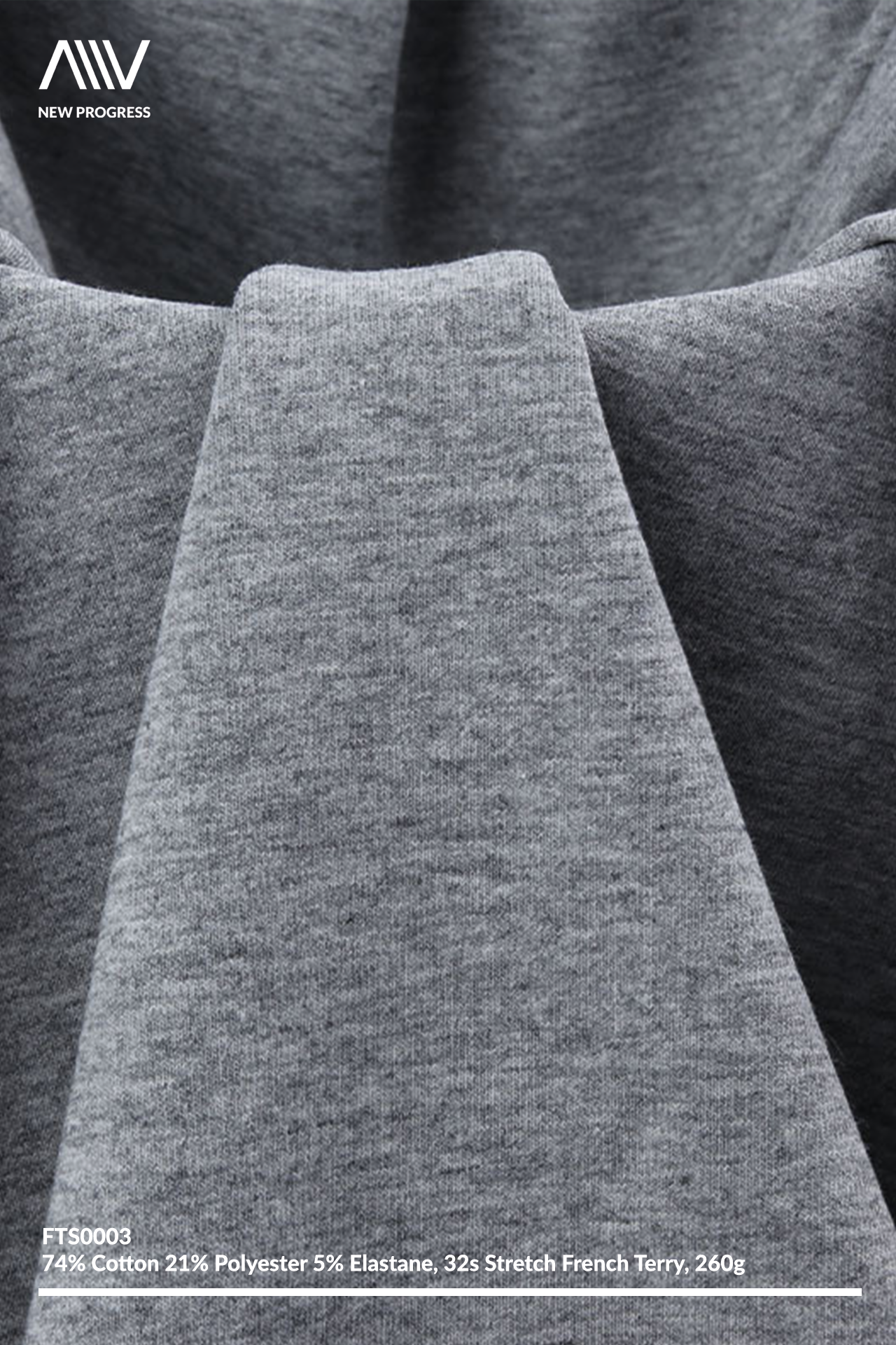 FTS0003 - ULTRA SOFT LIGHTWEIGHT 32S COTTON CVC STRETCH FRENCH TERRY 260G