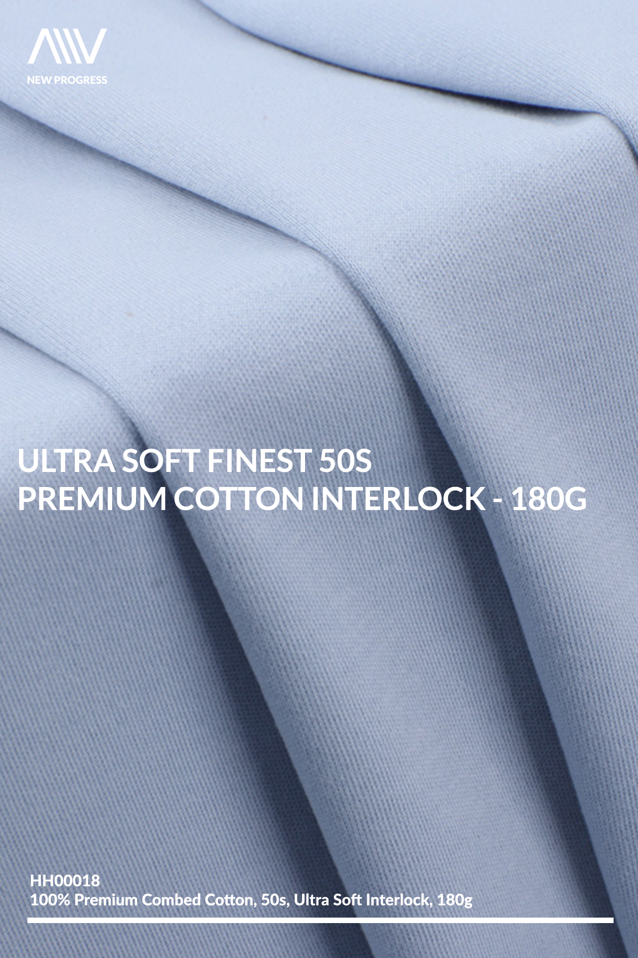 HH00018 - ULTRA SOFT FINEST 50S PREMIUM COTTON INTERLOCK - 180G
