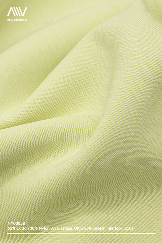 NY00058 - ULTRA SOFT COTTON NYLON BLEND STRETCH INTERLOCK - 210G