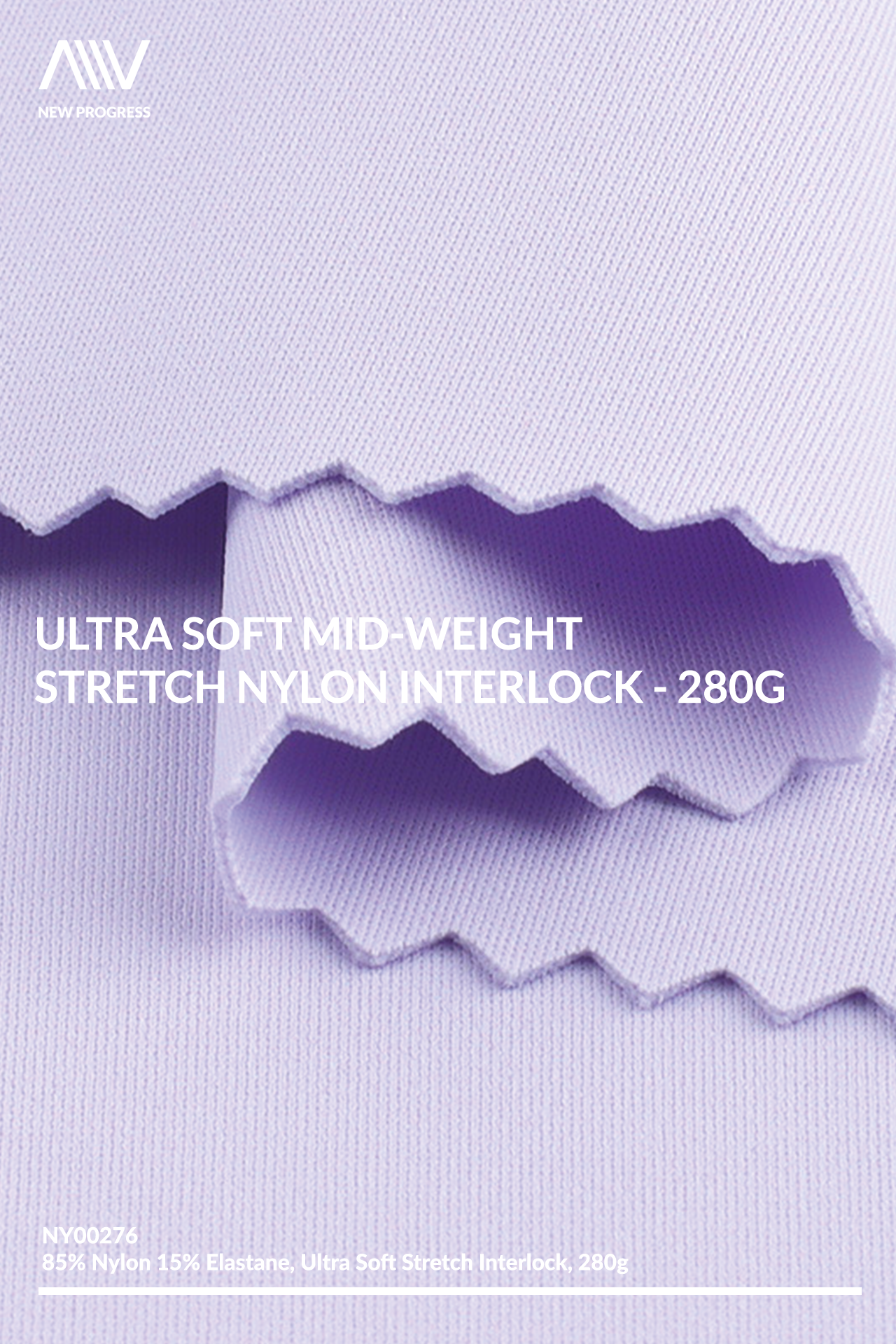 NY00276 - ULTRA SOFT MID-WEIGHT STRETCH NYLON INTERLOCK - 280G