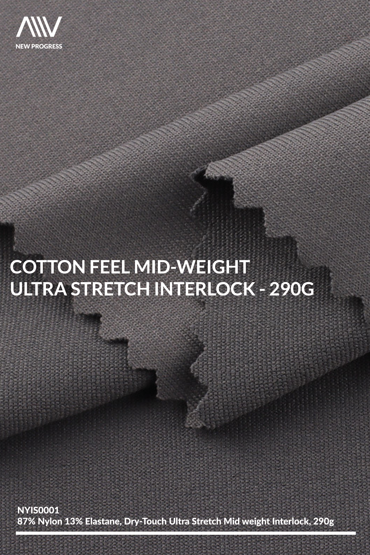 NYIS0001 - COTTON FEEL MID-WEIGHT ULTRA STRETCH INTERLOCK - 290G