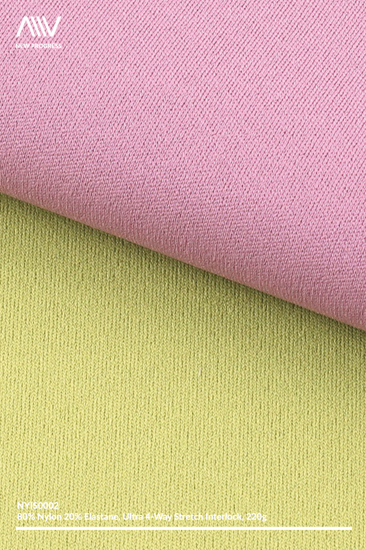 NYIS0002 - ULTRA SOFT 4-WAY STRETCH MID WEIGHT NYLON INTERLOCK - 220G