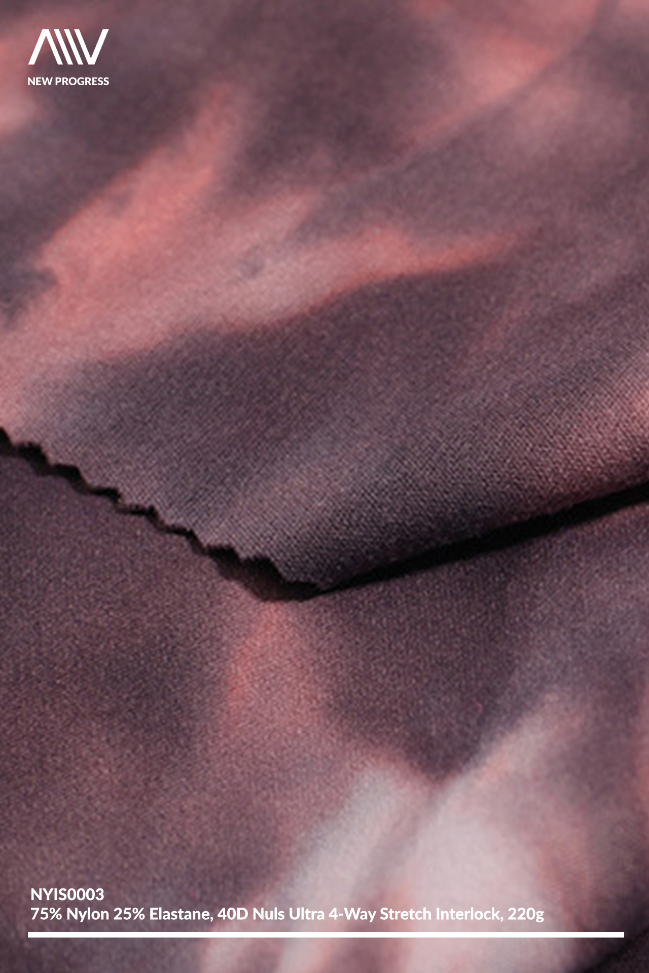 NYIS0003TD - TIE DYE SKIN TOUCH ULTRA 4-WAY STRETCH MID WEIGHT INTERLOCK - 220G