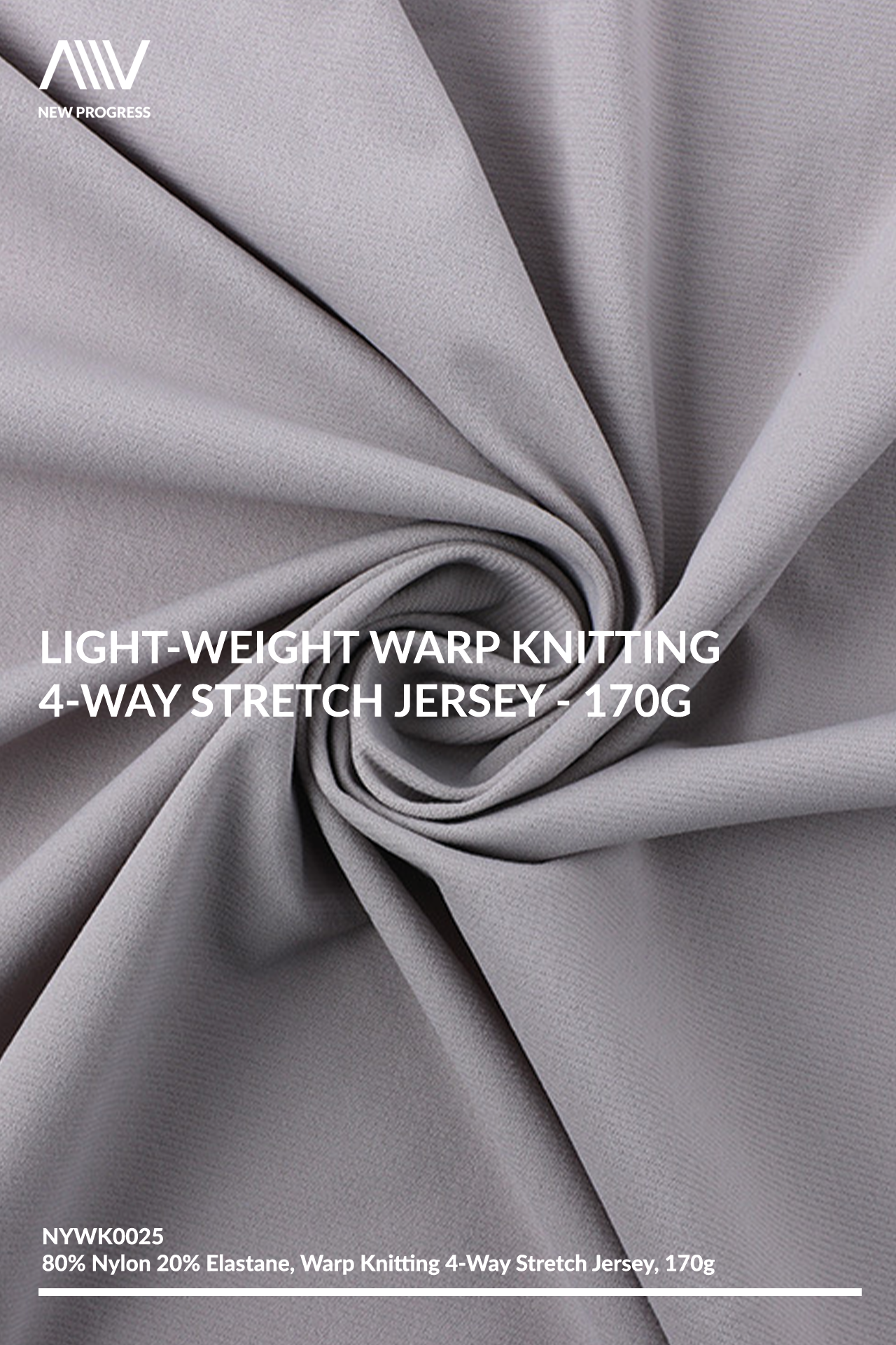 NYWK0025 - LIGHT-WEIGHT WARP KNITTING 4-WAY STRETCH JERSEY - 170G