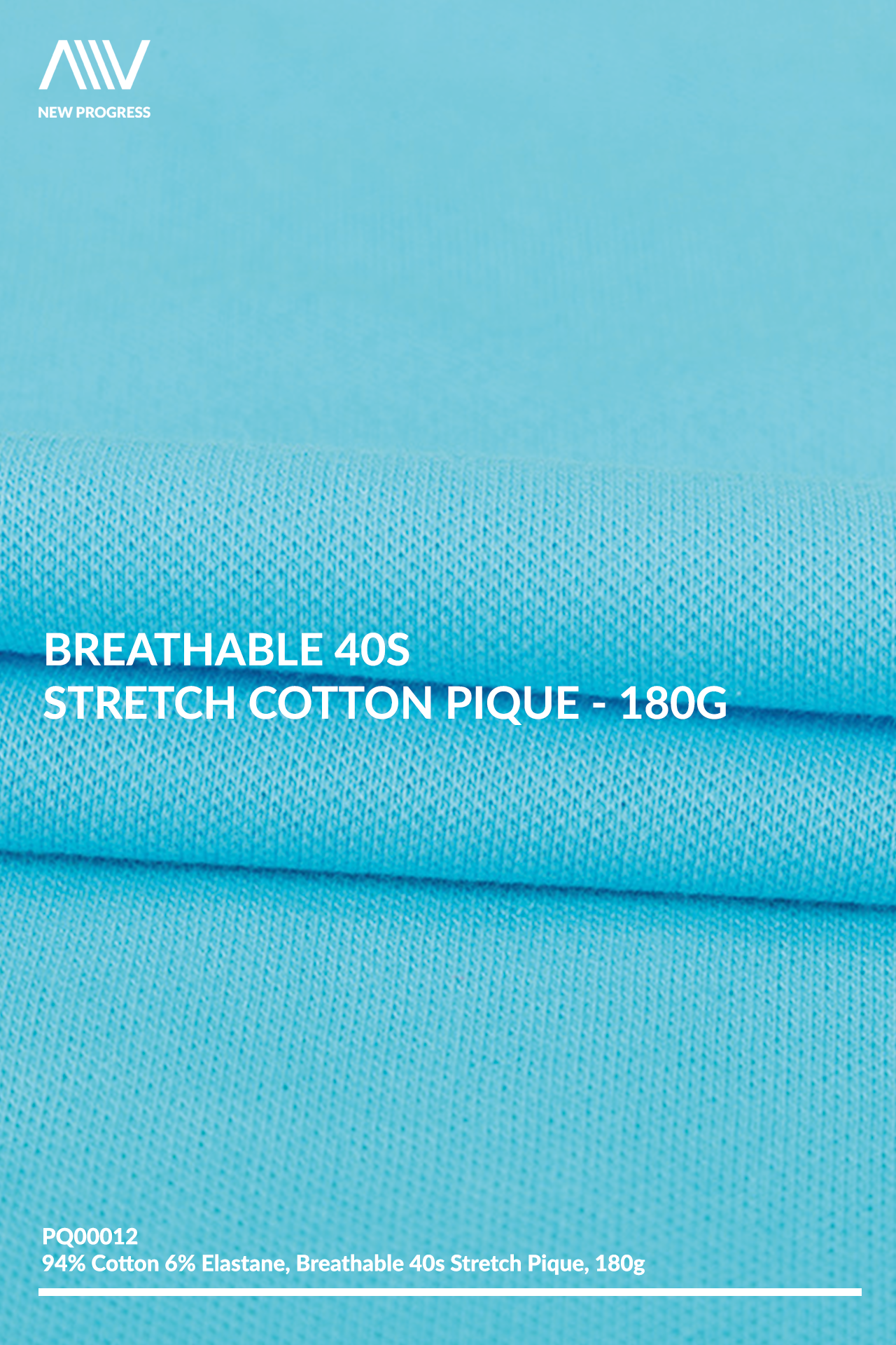PQ00012 - BREATHABLE 40S STRETCH COTTON PIQUE - 180G