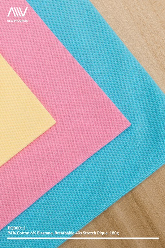 PQ00012 - BREATHABLE 40S STRETCH COTTON PIQUE - 180G