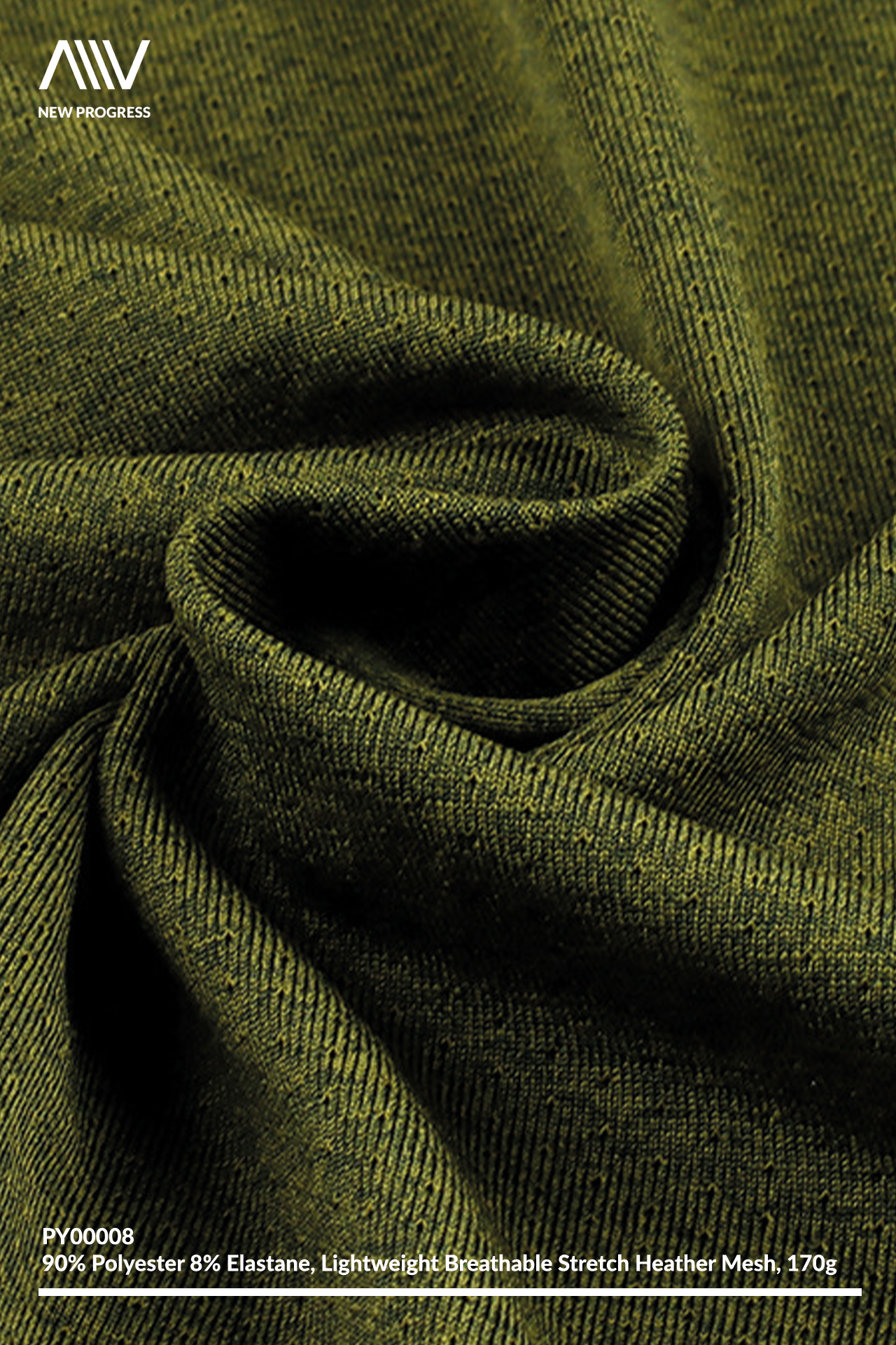 PY00008 - LIGHTWEIGHT BREATHABLE STRETCH HEATHER MESH - 170G