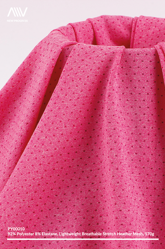 PY00010 - LIGHTWEIGHT BREATHABLE STRETCH HEATHER MESH - 170G