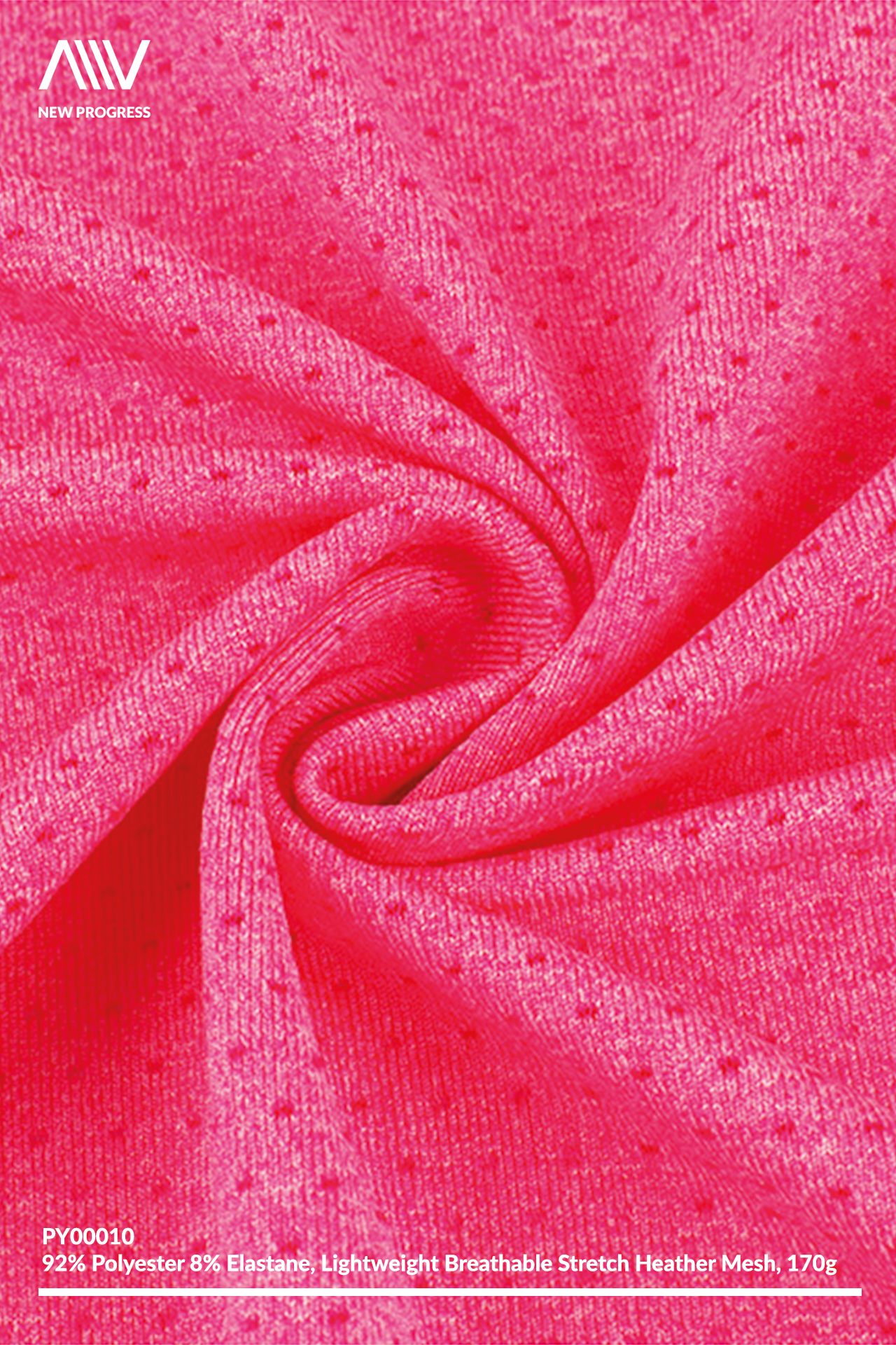 PY00010 - LIGHTWEIGHT BREATHABLE STRETCH HEATHER MESH - 170G