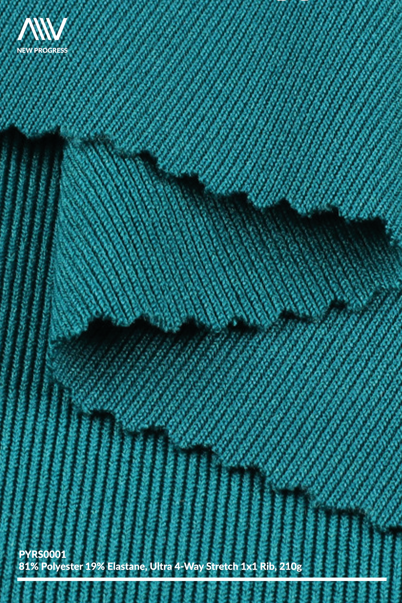 PYRS0003 - ULTRA 4 WAY STRETCH LIGHTWEIGHT 1x1 RIB - 210G