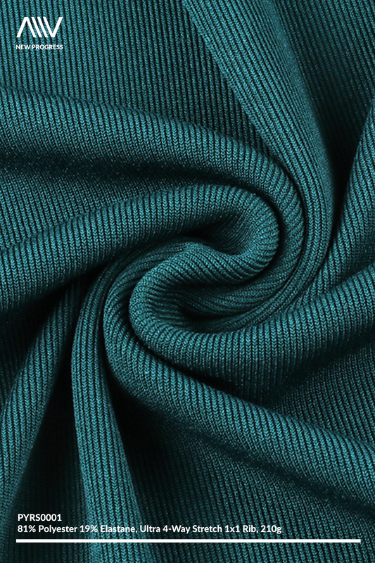 PYRS0003 - Ultra 4-Way Stretch Lightweight 1x1 Rib - 210G