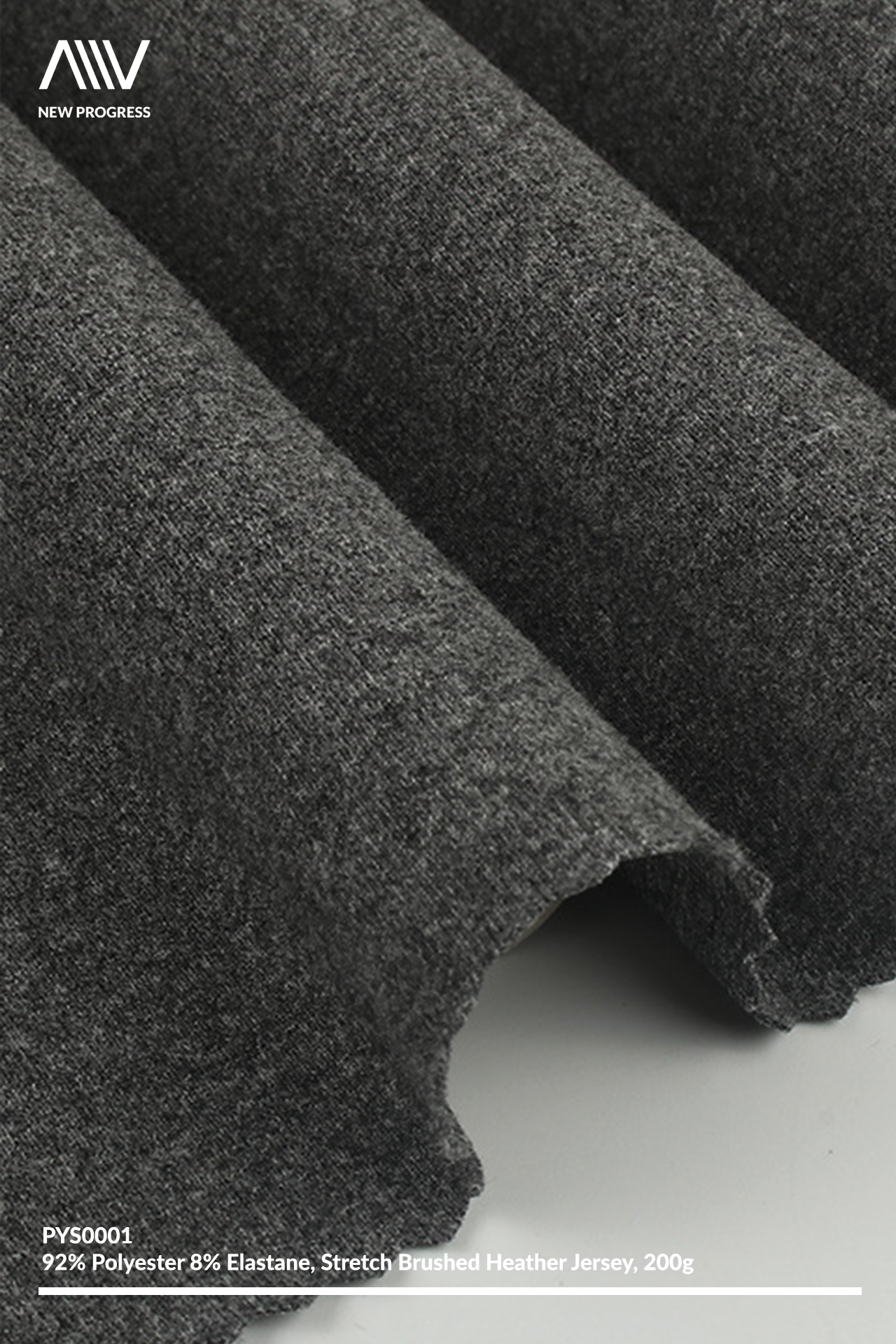 PYS0001 - QUICK DRY BREATHABLE BRUSHED STRETCH HEATHER JERSEY - 200G