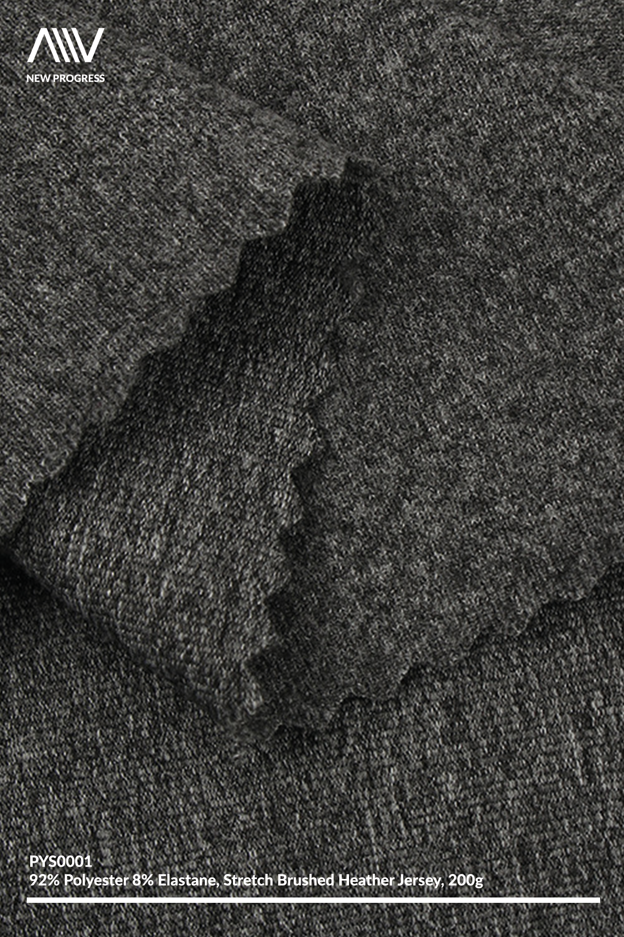 PYS0001 - QUICK DRY BREATHABLE BRUSHED STRETCH HEATHER JERSEY - 200G