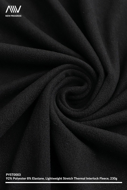 PYST0003 - THERMAL LIGHTWEIGHT STRETCH INTERLOCK FLEECE - 230G