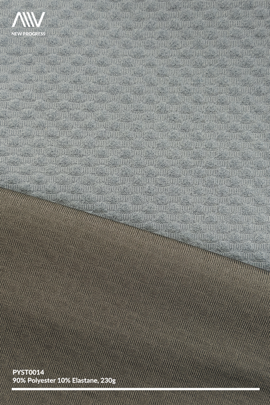 PYST0014 - Lightweight Tofu Grid Stretch D/K Jacquard - 230G