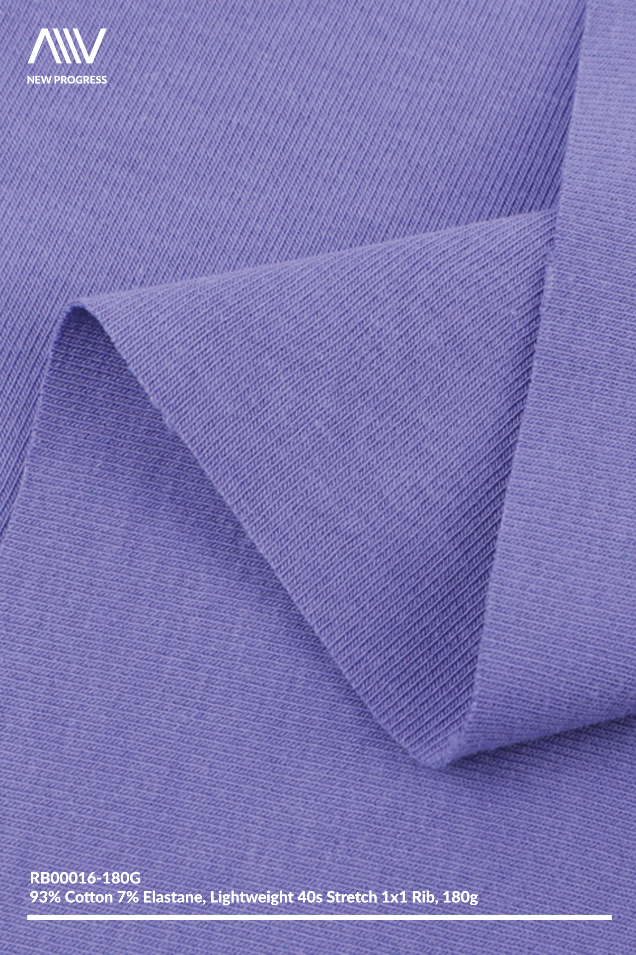 RB00016 - ULTRA SOFT 40S COTTON LIGHTWEIGHT STRETCH 1x1 RIB - 180G