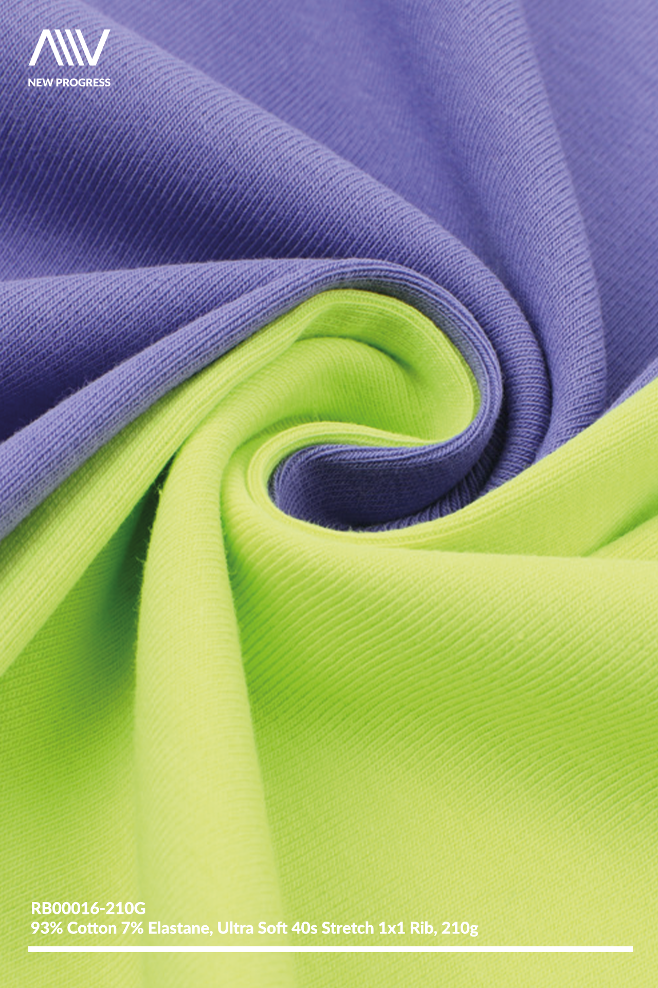 RB00016 - ULTRA SOFT 40S COTTON STRETCH 1x1 RIB - 210G