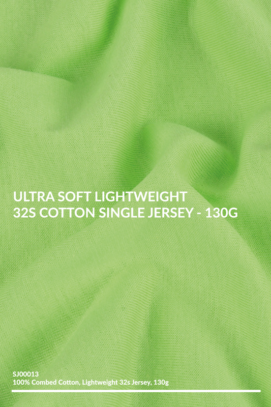 SJ00013 - ULTRA SOFT LIGHTWEIGHT 32S COTTON SINGLE JERSEY - 130G