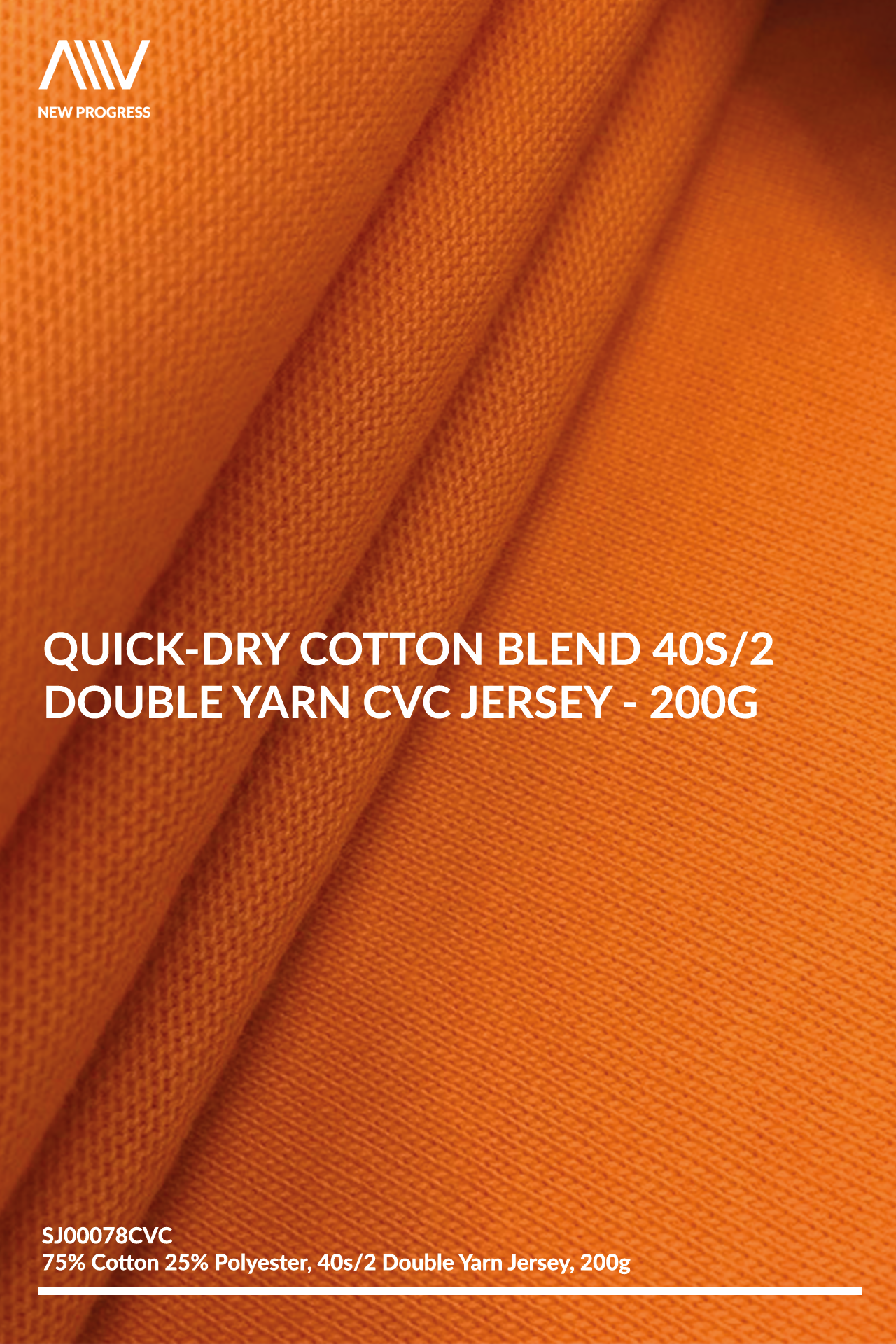 SJ00078CVC - QUICK-DRY COTTON BLEND 40S/2 DOUBLE YARN CVC JERSEY - 200G