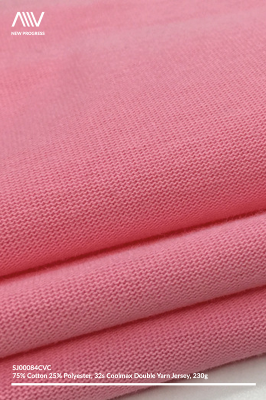 SJ00084CVC - QUICK-DRY COTTON BLEND 32S/2 DOUBLE YARN CVC JERSEY - 230G
