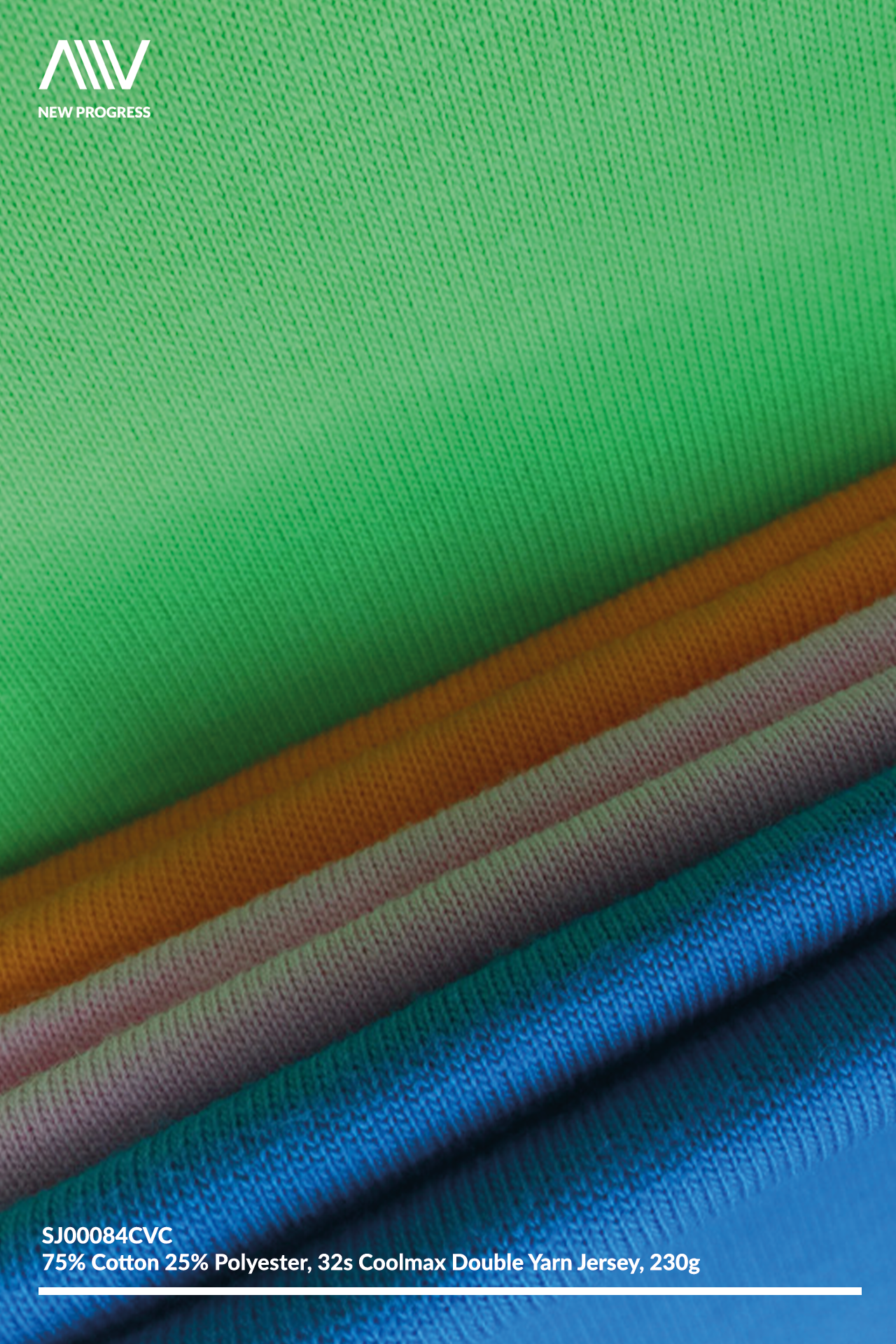 SJ00084CVC - QUICK-DRY COTTON BLEND 32S/2 DOUBLE YARN CVC JERSEY - 230G