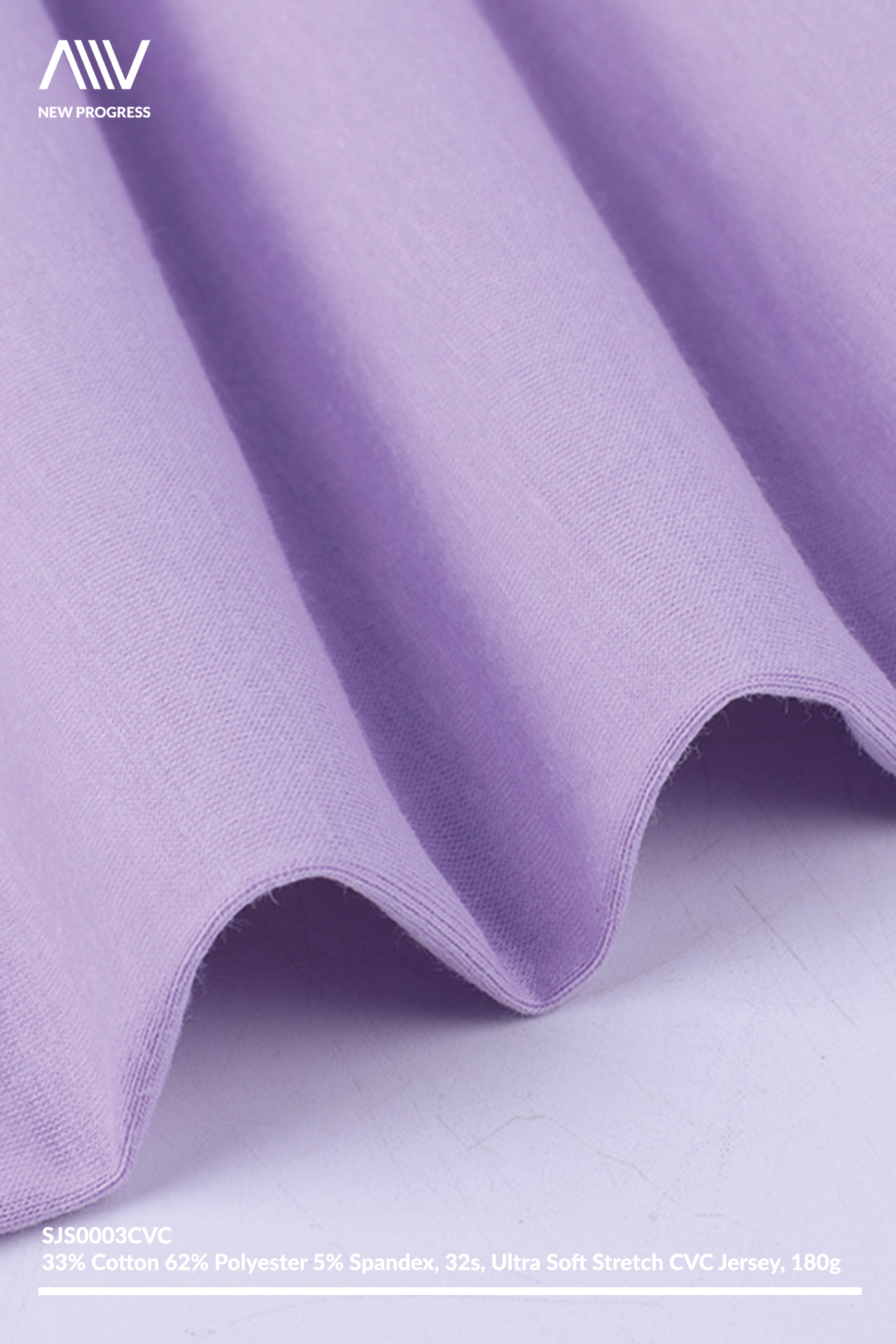 SJS0003 - ULTRA SOFT PYCA PRO 32S CVC STRETCH COTTON JERSEY - 180G