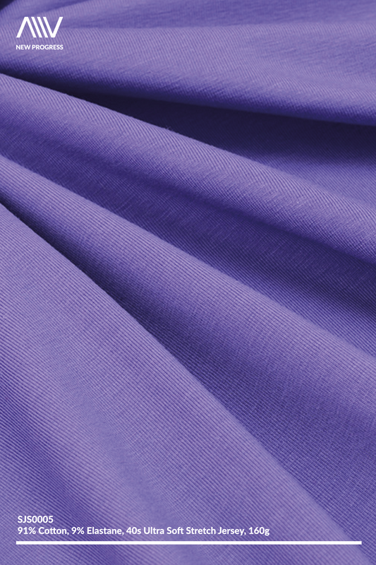 SJS0005 - ULTRA SOFT LIGHT-WEIGHT 40S STRETCH COTTON JERSEY - 160G