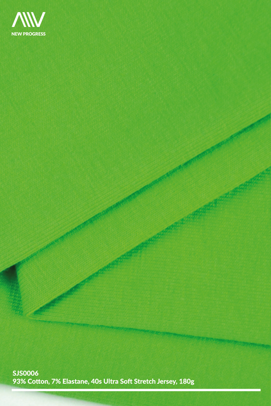 SJS0006 - ULTRA SOFT LIGHT-WEIGHT 40S STRETCH COTTON JERSEY - 180G