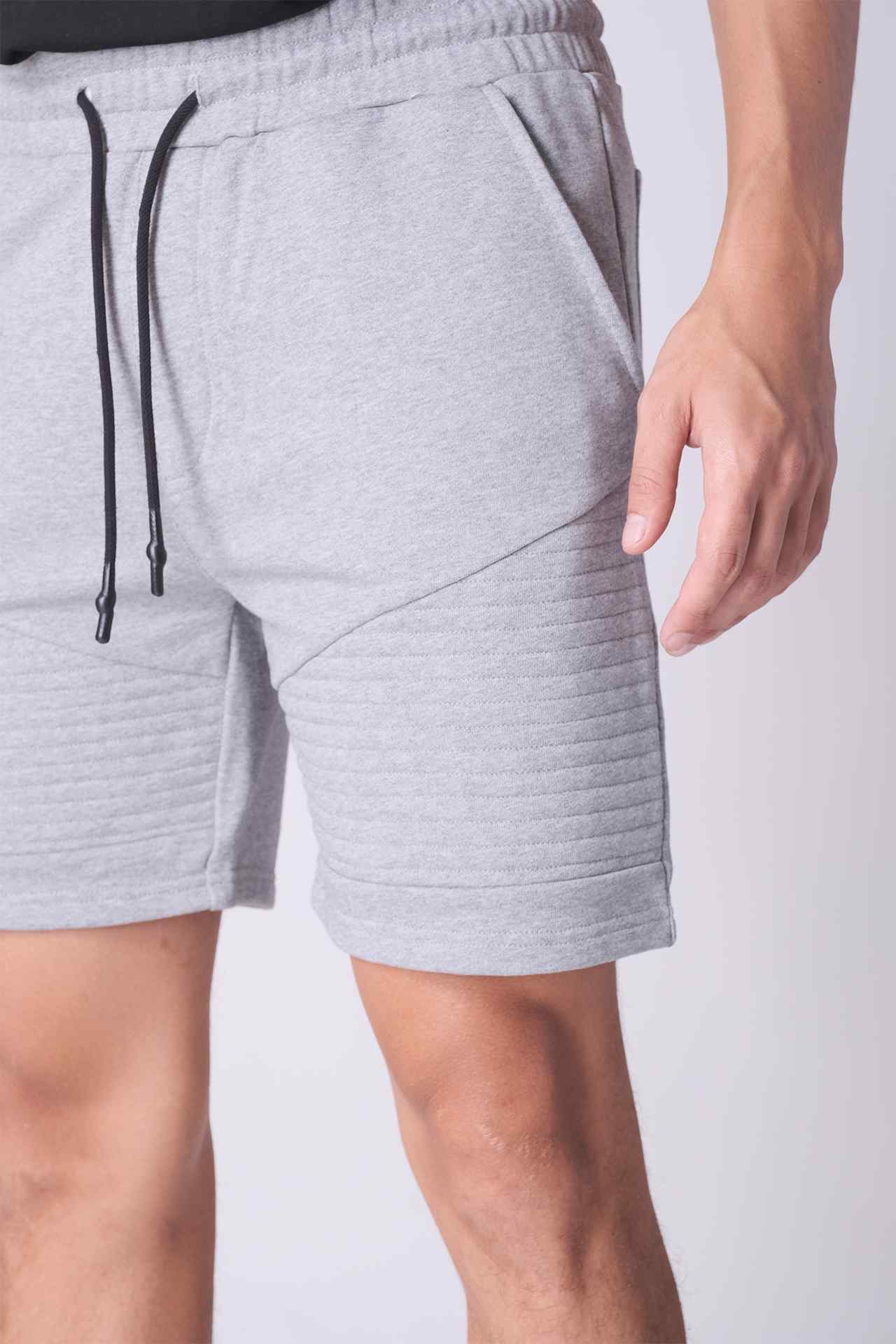 SPE0041 - Finest Cotton French Terry Sweat Short 7" - Heather Grey