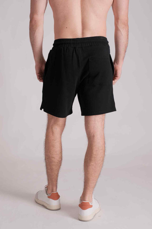 SPE0046 - Essentials Mid-weight Stretch Interlock Short 7.0" - Black