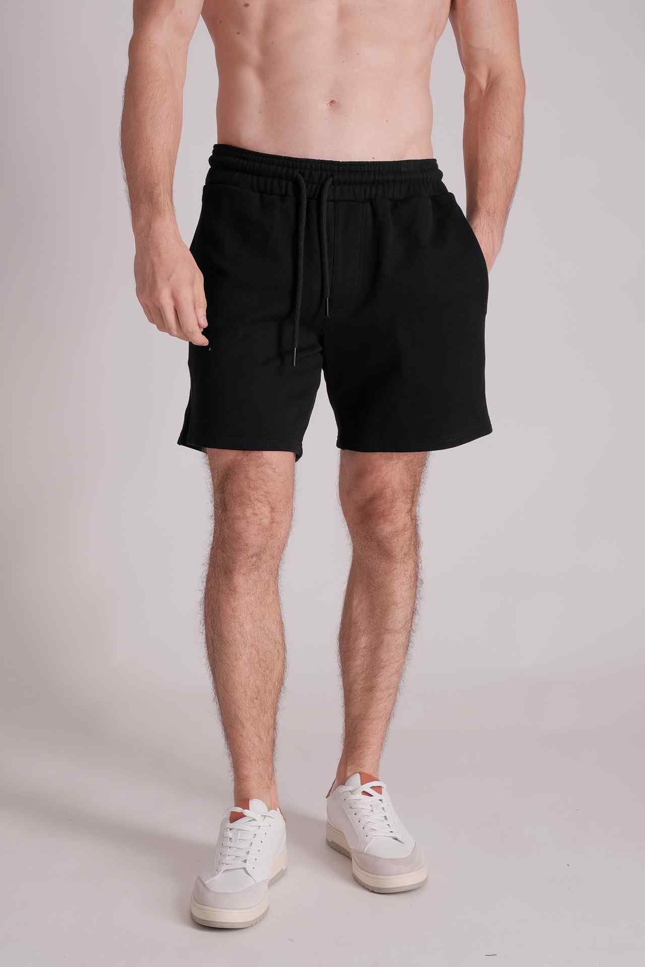 SPE0046 - Essentials Mid-weight Stretch Interlock Short 7.0" - Black