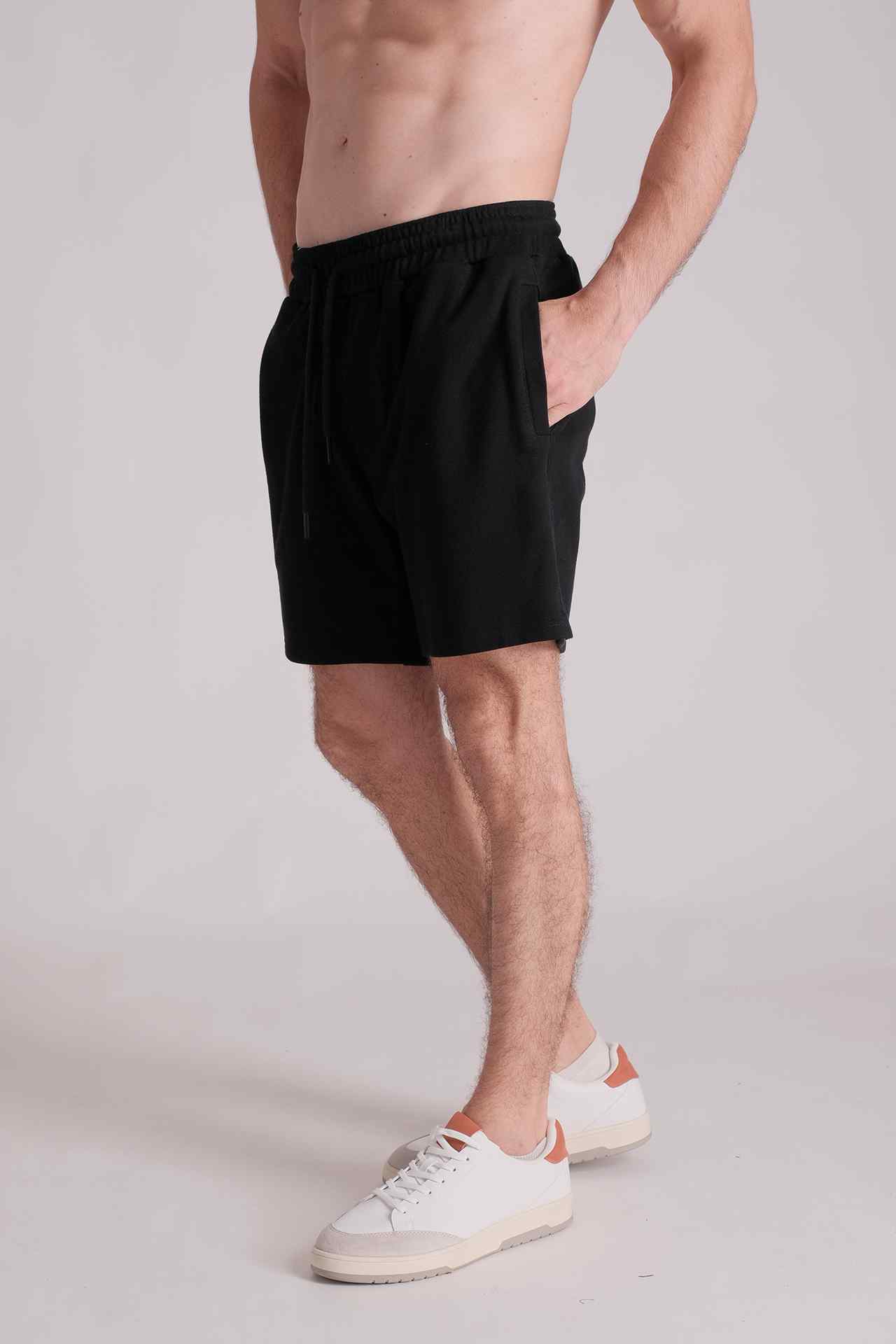 SPE0046 - Essentials Mid-weight Stretch Interlock Short 7.0" - Black