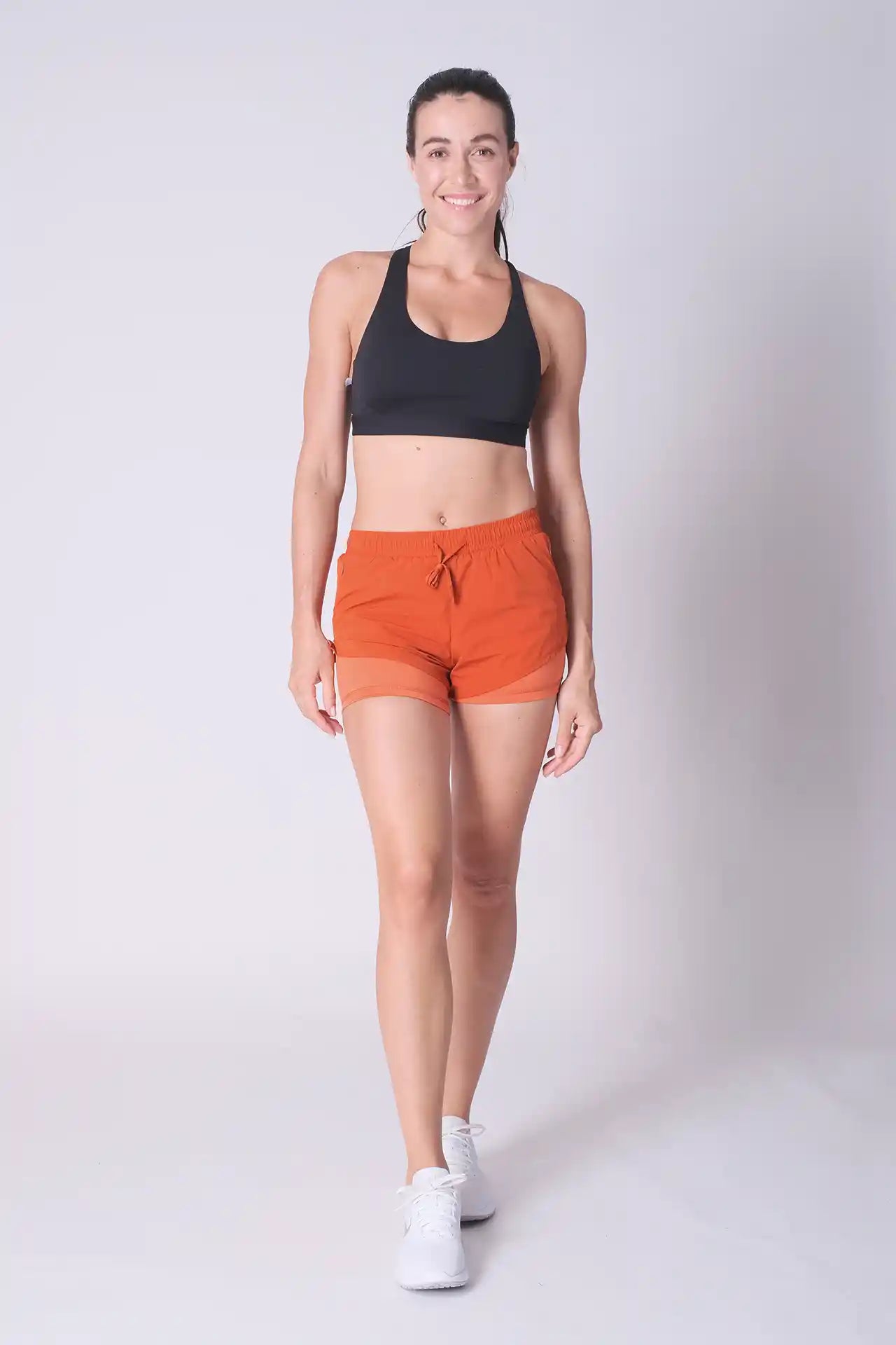 SPWE0076 - Women's Lightweight 2-in-1 Running Short 2.5" - Orange