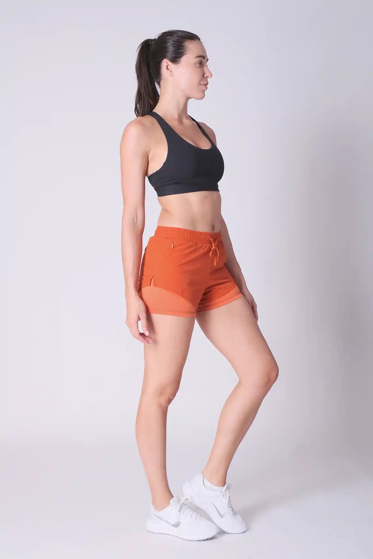 SPWE0076 - Women's Lightweight 2-in-1 Running Short 2.5" - Orange