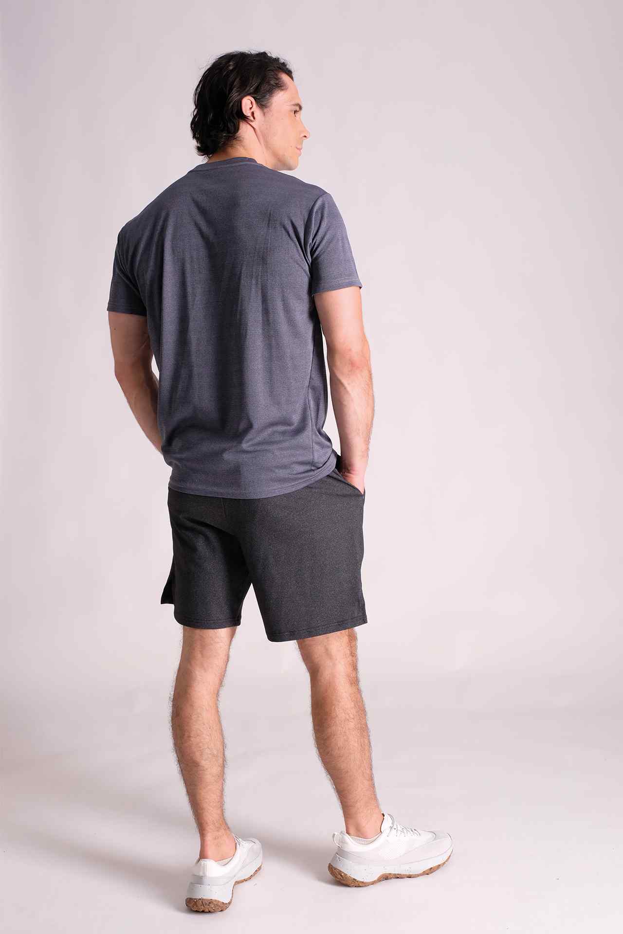 SPE0114 - Mid-weight Stretch Nylon Performance Short 7.0" - Heather Charcoal Grey