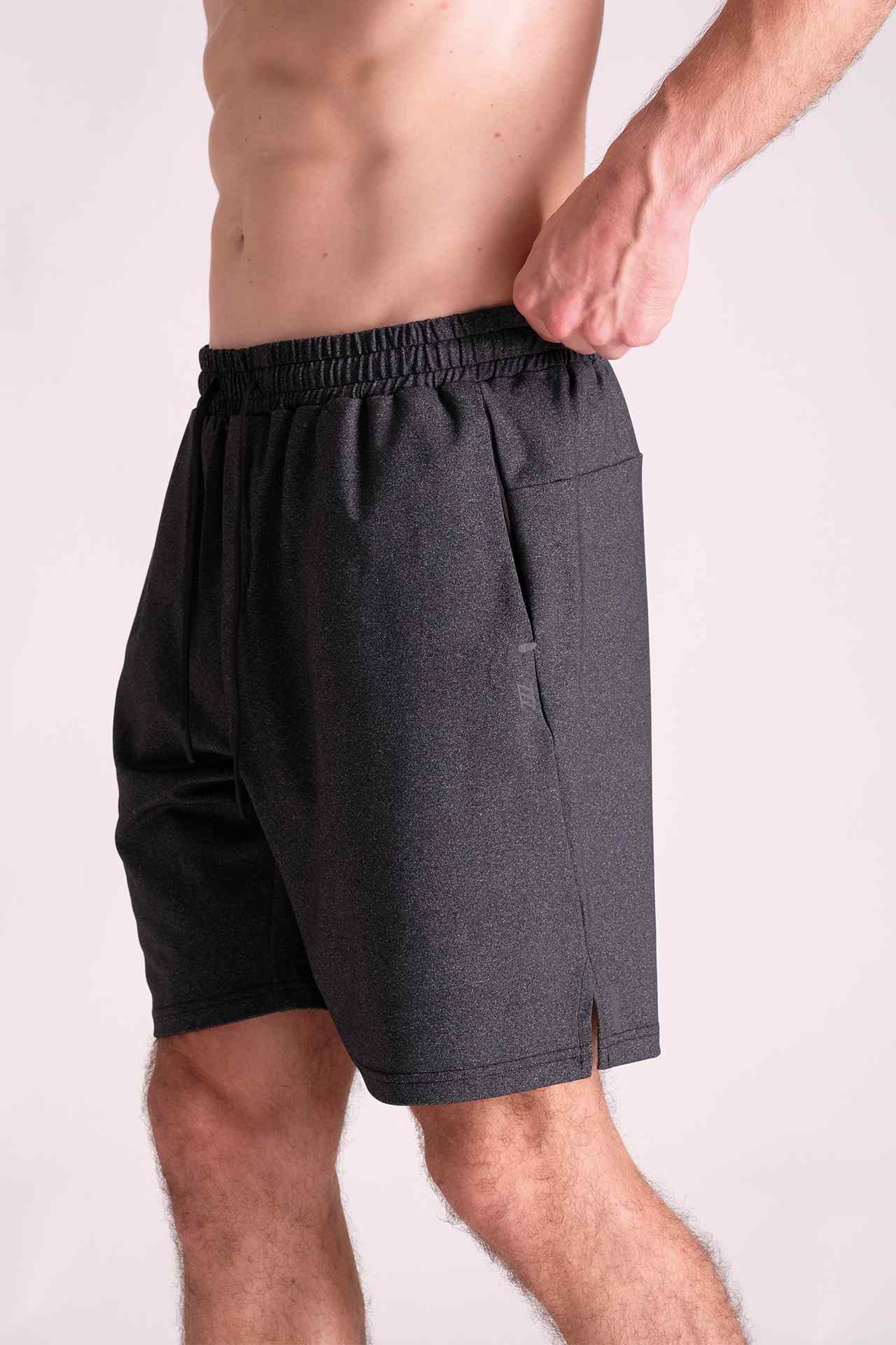 SPE0114 - Mid-weight Stretch Nylon Performance Short 7.0" - Heather Charcoal Grey