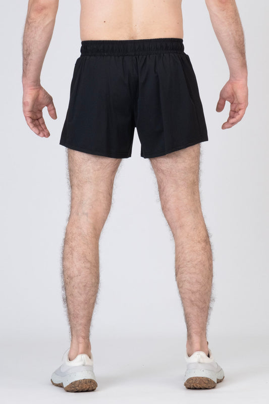 SPE0125 - Lightweight Stretch Nylon Workout Short 4.0" - Black