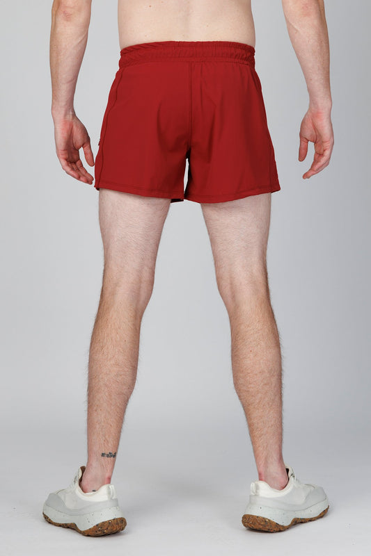 SPE0125 - Lightweight Stretch Nylon Workout Short 4.0" - Wine
