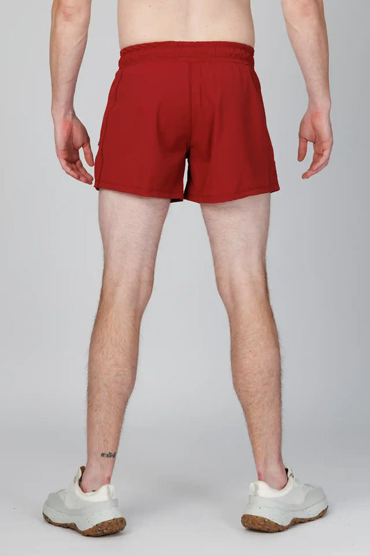 SPE0125 - Lightweight Stretch Nylon Workout Short 4.0" - Wine