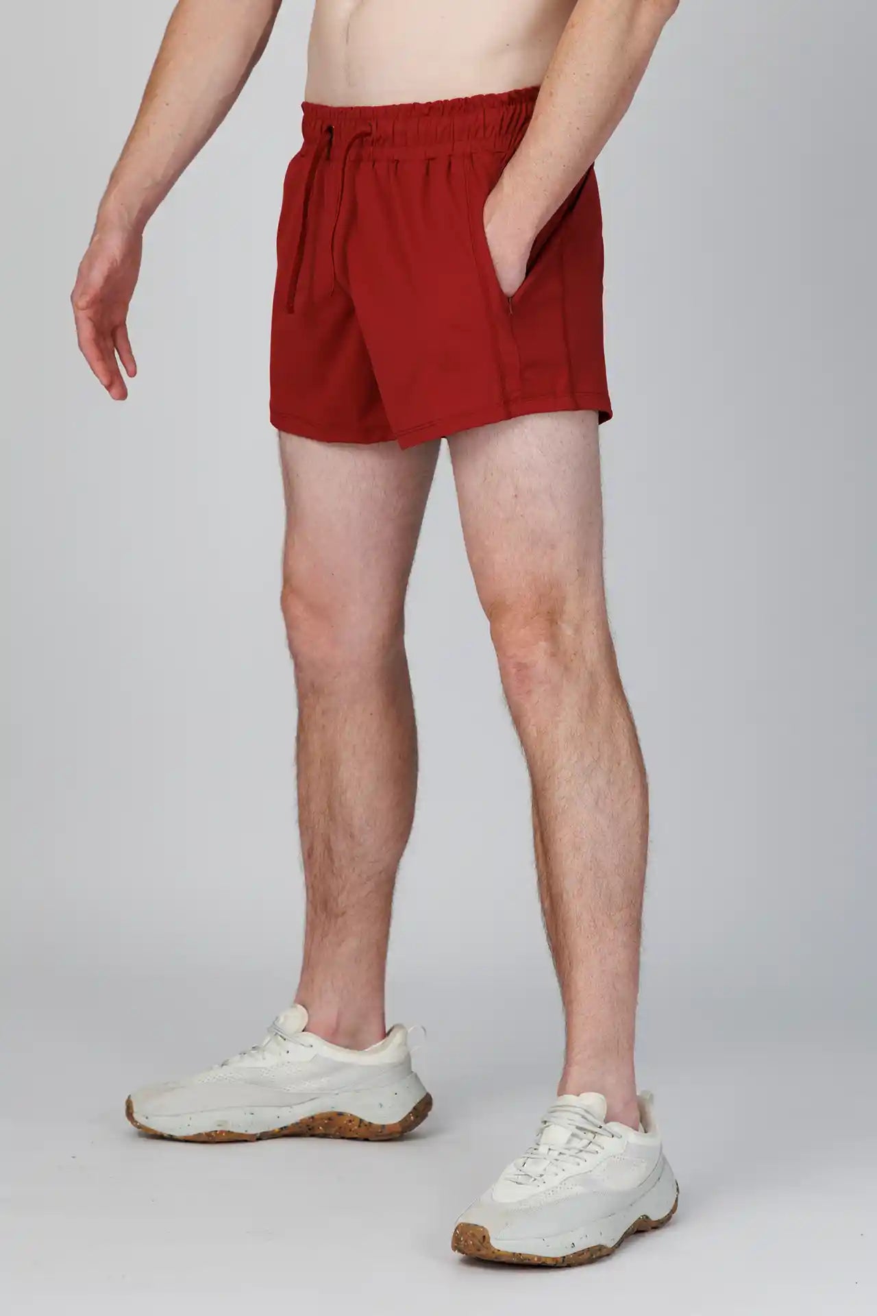 SPE0125 - Lightweight Stretch Nylon Workout Short 4.0" - Wine