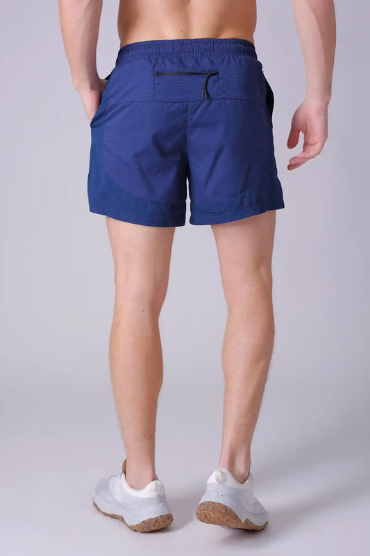 SPE0136 - Lightweight Stretch Ripstop Running Shorts 4.5" - Navy