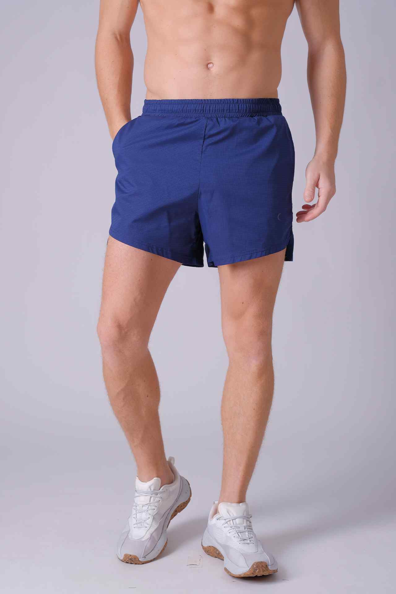 SPE0136 - Lightweight Stretch Ripstop Running Shorts 4.5" - Navy