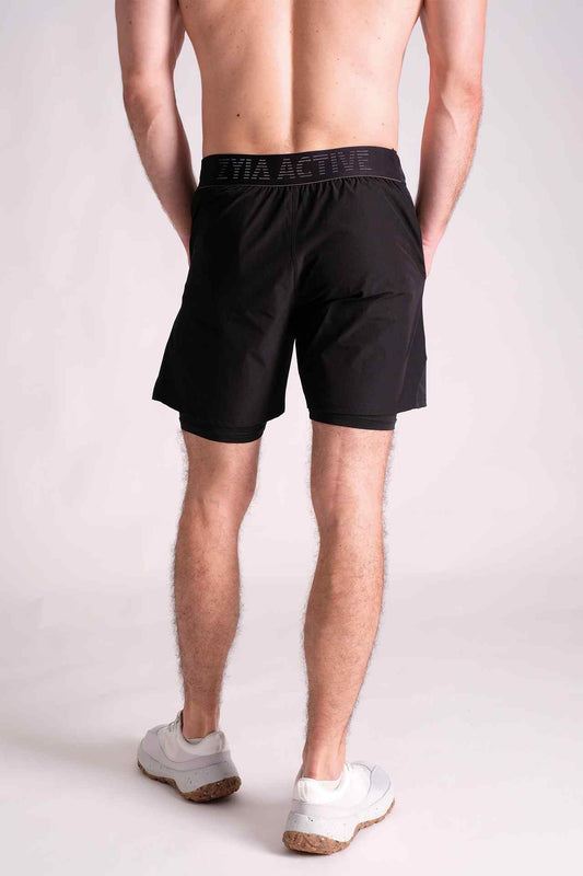 SPE0139 - Lightweight Stretch Nylon Workout Liner Short 7.0" - Black