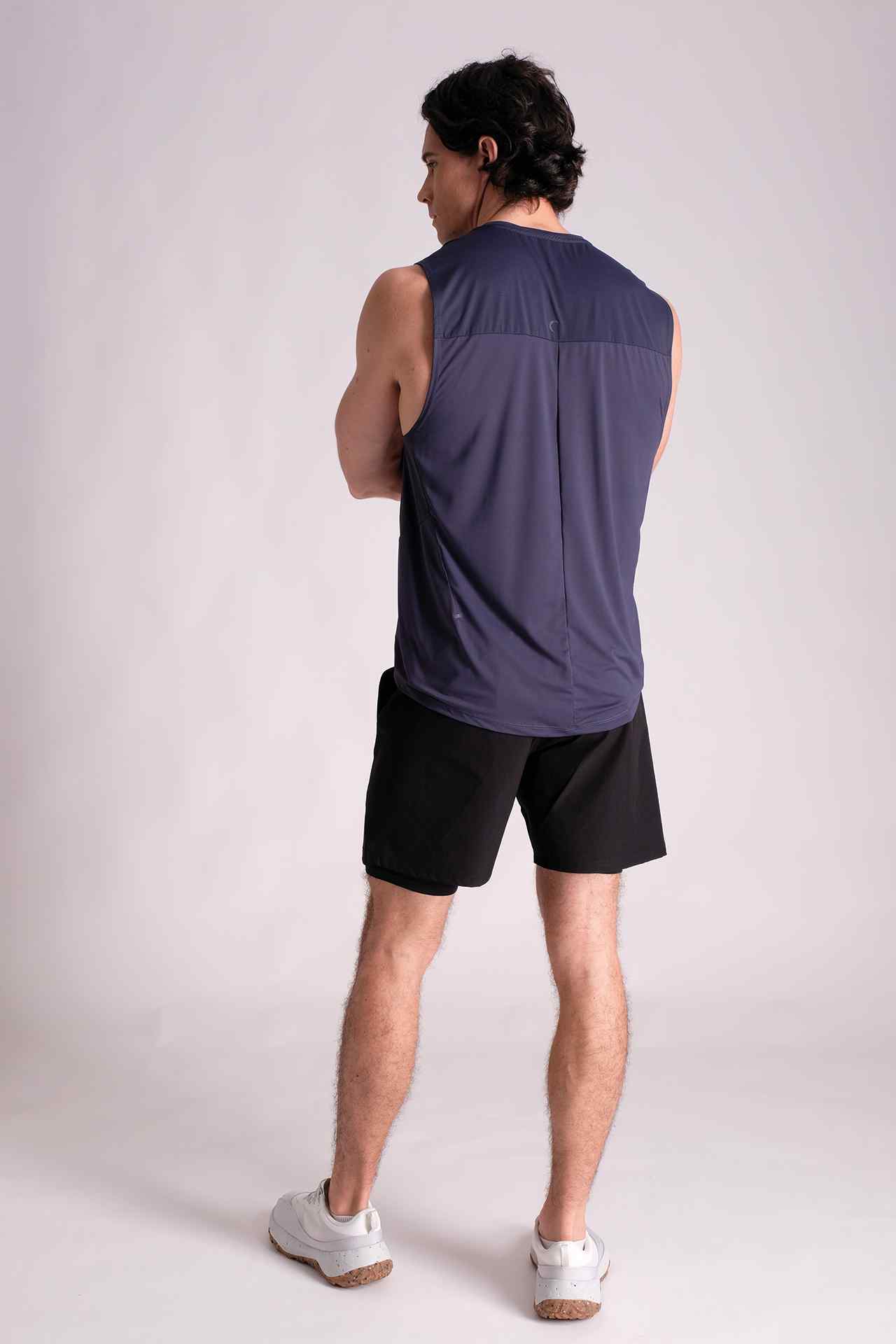 SPE0139 - Lightweight Stretch Nylon Workout Liner Short 7.0" - Black